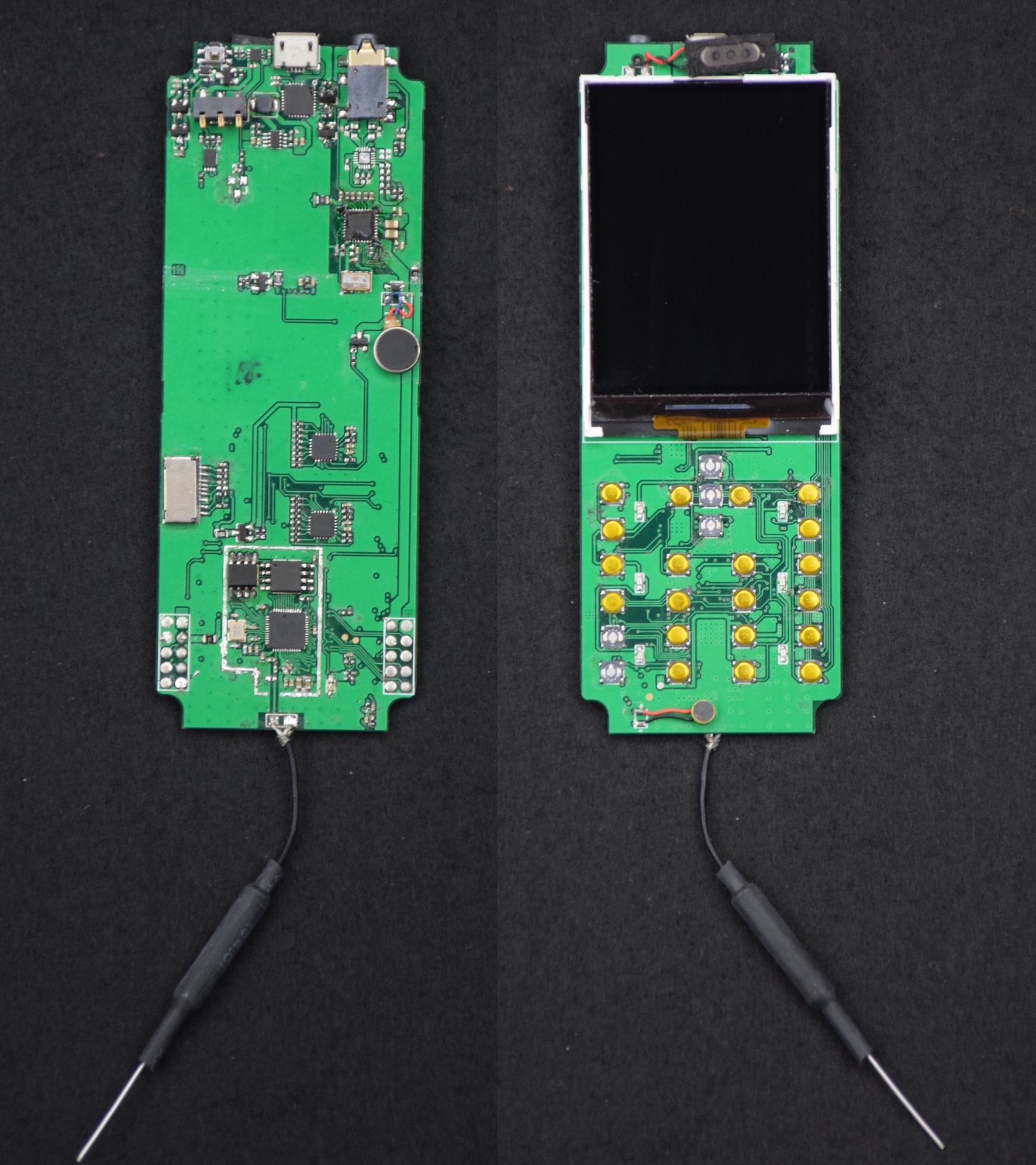 Populated motherboard of ESP32-WiPhone